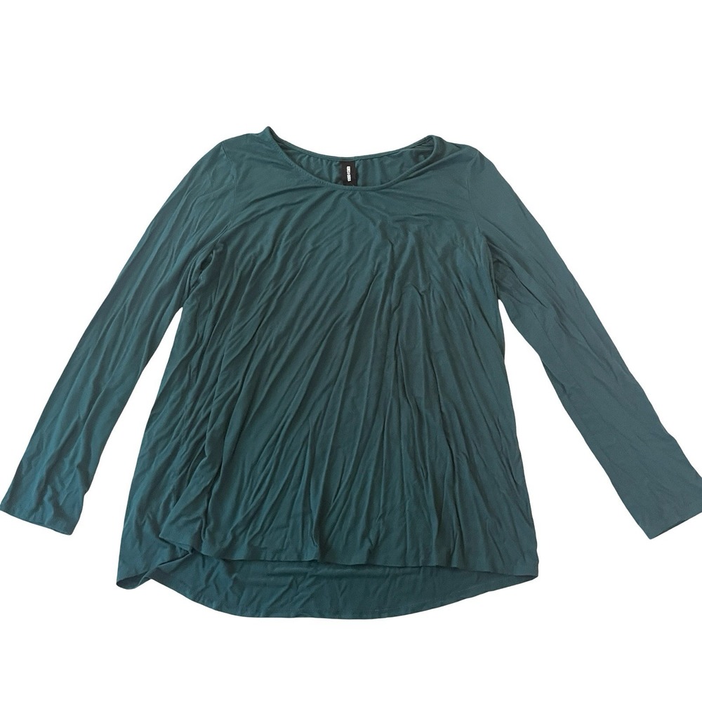 Agnes & Dora Size 2XL XXL Teal Long-Sleeve T-Shirt Scoop Neck Modal USA